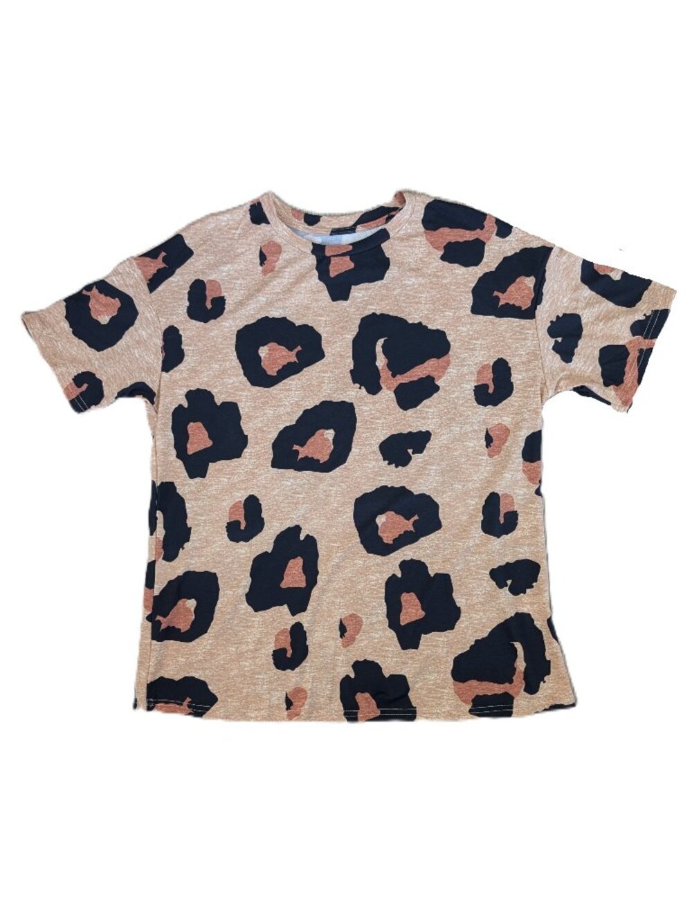 NWOT Oversized Leopard Print Tee | Boxy Crew Neck | Small